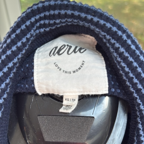 Aerie Lumberjane Waffle Shirt Oversized Button Down Shirt Jacket Sz XS - Picture 4 of 4